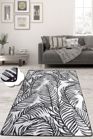 Covor, Frond Djt 200 x 290, 200x290 cm, Alb/Negru