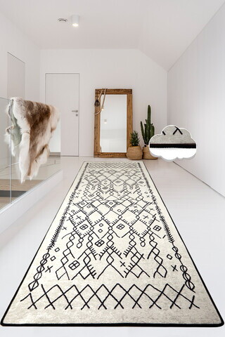 Covor, Chart, 80x200 cm, Ecru