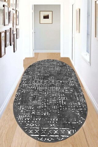 Covor, Crusted Oval, 80x120 cm, Fumuriu