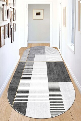 Covor, Pendor Oval, 80x120 cm, Gri