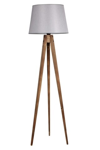 Lampadar, Luin, 8285-7, E27, 60 W, lemn/textil