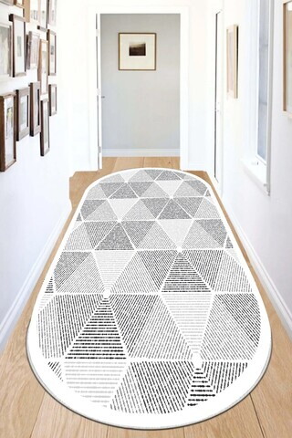 Covor, Ecora Oval, 80x150 cm, Gri