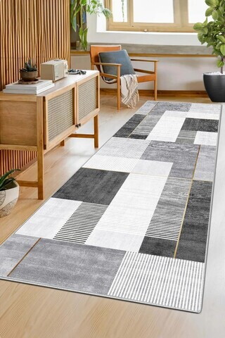 Covor, Pendor Rectangle, 80x150 cm, Gri