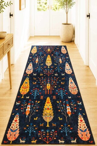 Covor, Rea Dark, 80x300 cm, Multicolor