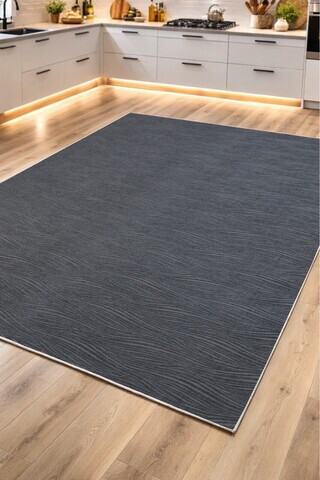 Covor, CLR-LİORA-KOYU-GRİ-01, 80x100 cm, Poliester, Gri