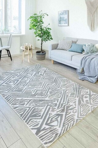 Covor, CLR-GİSELE-GRİ-45, 80x150 cm, Poliester, Gri