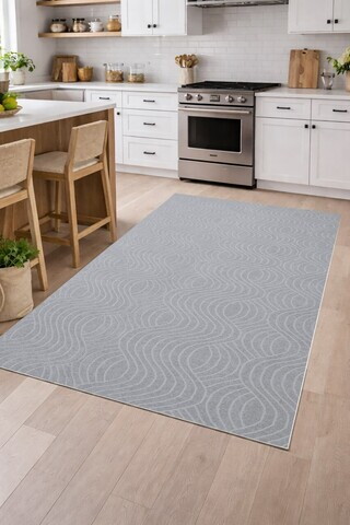 Covor, CLR-LUNA-ACIK-GRİ-03, 80x200 cm, Poliester, Gri