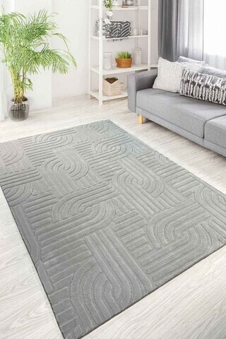 Covor, CLR-SİENA-GRİ-52, 100x300 cm, Poliester, Gri