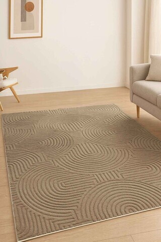 Covor, CLR-CARMEN-VİZON-HALI-9, 120x250 cm, Poliester, Bej