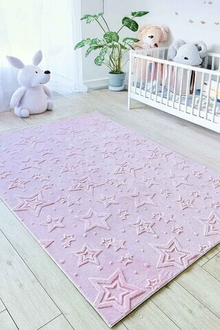 Covor, CLR-STARY-PEMBE-8, 160x250 cm, Poliester, Roz