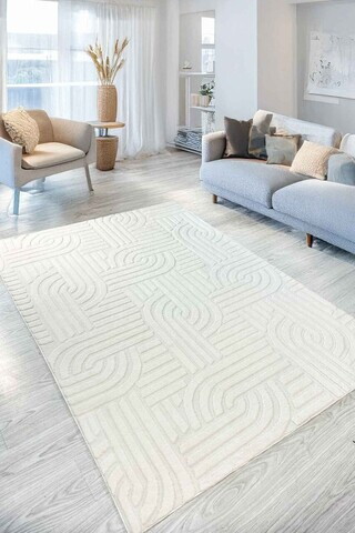 Covor, CLR-SİENA-EKRU-20, 180x280 cm, Poliester, Ecru