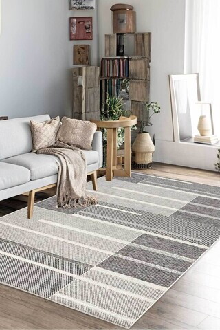 Covor, CLR-7203-121, 80x120 cm, Poliester, Gri