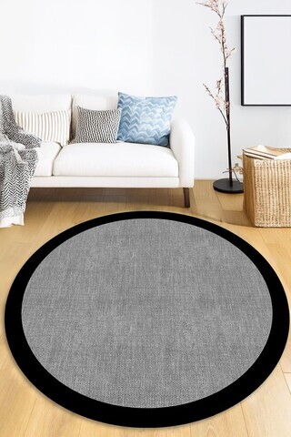 Covor, CLR-7027-GRİ-YUV-1, 100x100 cm, Poliester, Gri