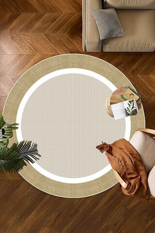 Covor, CLR-7346-133, 100x100 cm, Poliester, Maro