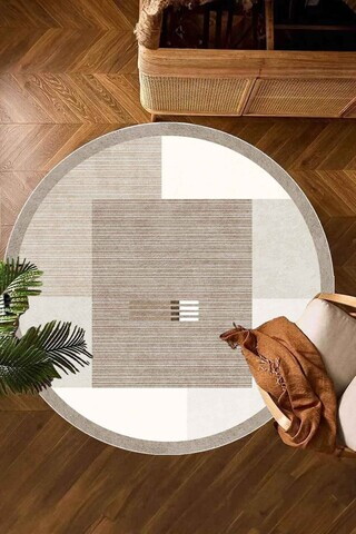 Covor, CLR-7377-HALI-69, 100x100 cm, Poliester, Bej