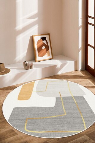 Covor, DC-4030-YUV-1, 100x100 cm, Poliester, Gri