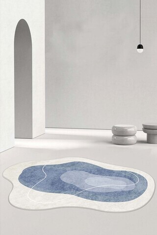 Covor, CLR-0000479-002, 80x140 cm, Poliester, Turcoaz