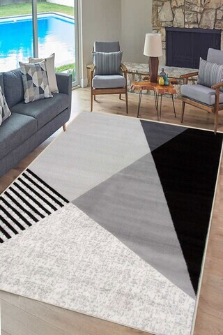 Covor, CLR-0000573-002, 80x140 cm, Poliester, Gri