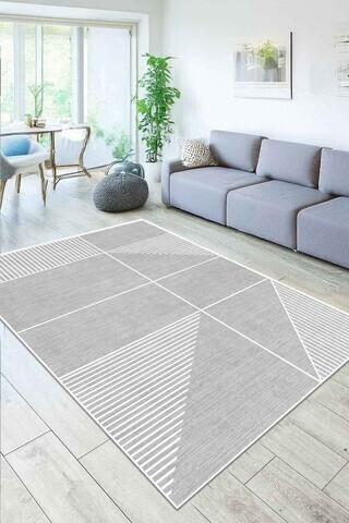 Covor, CLR-7350-Gri-48, 80x140 cm, Poliester, Gri