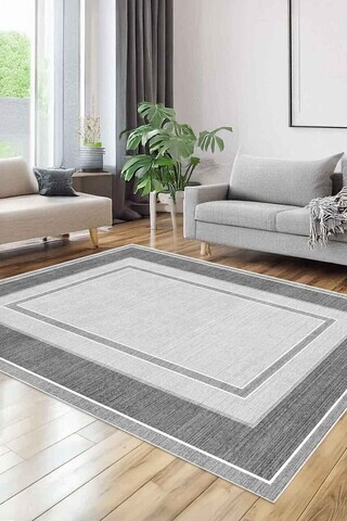 Covor, CLR-7359-HALI-53, 80x140 cm, Poliester, Gri
