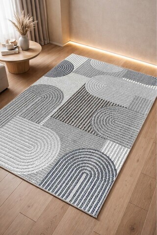 Covor, CLR-7368-HALI-67, 80x140 cm, Poliester, Gri