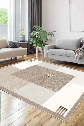 Covor, CLR-7374-HALI-39, 80x140 cm, Poliester, Bej