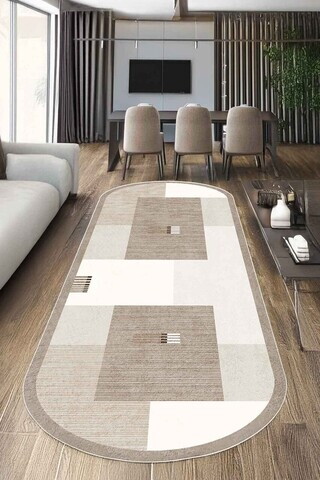 Covor, CLR-7376-HALI-39, 80x140 cm, Poliester, Bej