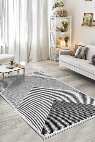 Covor, CLR-SLN-7247-HALI-322, 60x200 cm, Poliester, Gri