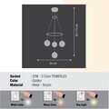 Candelabru, Sage, Togo 3+1 Sarkıt - Gold, LED, 32 W, 3 culori, metal/acrylic