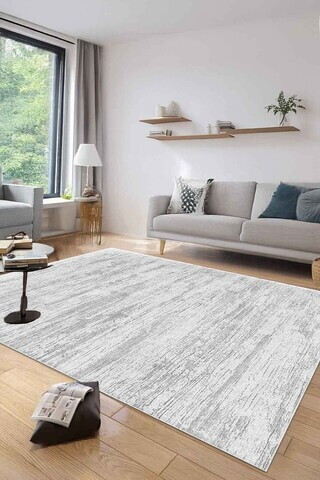 Covor, CLR-7362-HALI-55, 80x150 cm, Poliester, Gri deschis