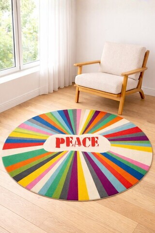 Covor, DC-7514-3, 120x120 cm, Poliester, Multicolor