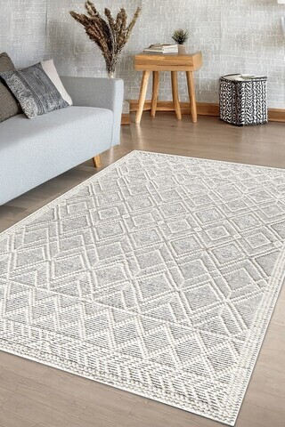Covor, CLR-7327-HALI-31, 100x150 cm, Poliester, Gri