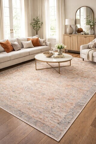 Covor, CLR-7387-HALI-38, 100x150 cm, Poliester, Multicolor