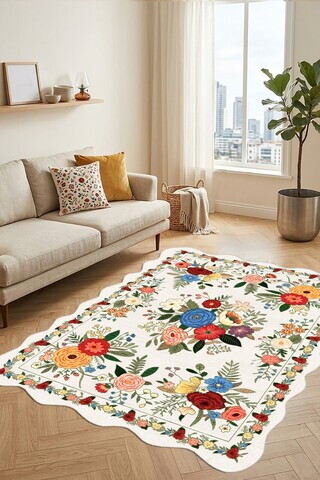 Covor, CLR-7527-16, 100x150 cm, Poliester, Crem
