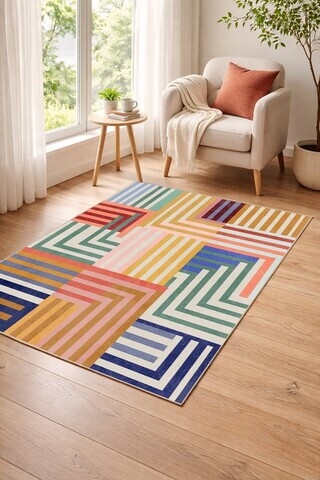 Covor, DC-7509-16, 100x150 cm, Poliester, Multicolor