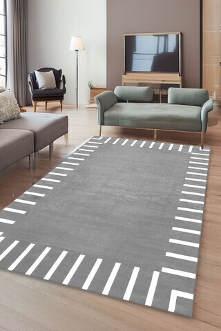 Covor, CLR-DC-4092-HALI-64, 100x200 cm, Poliester, Gri