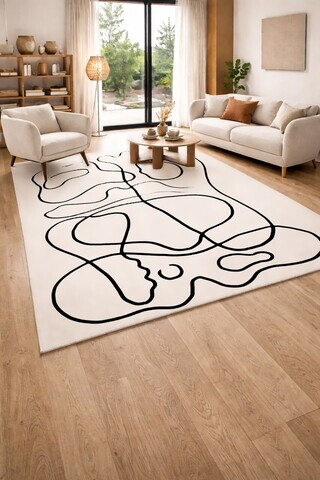 Covor, CLR-0000433-004, 80x250 cm, Poliester, Crem