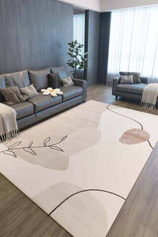 Covor, CLR-0000492-004, 80x250 cm, Poliester, Crem