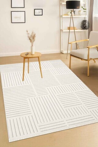 Covor, CLR-7369-HALI-31, 80x250 cm, Poliester, Crem