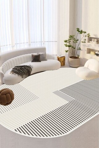 Covor, DC-4287-17, 80x250 cm, Poliester, Gri