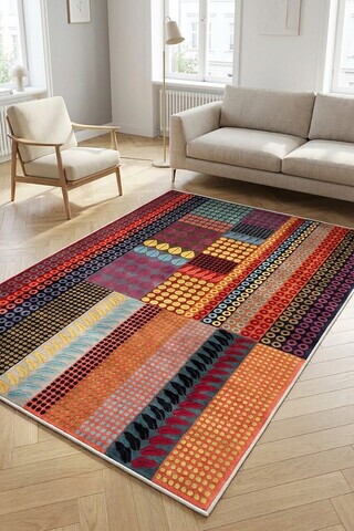 Covor, DC-7532-11, 80x250 cm, Poliester, Multicolor