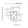 Arco Fali polc, Tera Home, 79,2x22x73 cm, mogyoró/sötétzöld