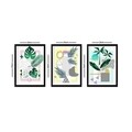 Set 3 tablouri decorative, SET_070, Lulu, 24x29 cm, plastic