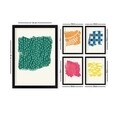 Set 5 tablouri decorative, SET_030, Lulu, 24x29 cm/34x44 cm, plastic