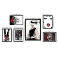 Set 6 tablouri decorative, SET_012, Lulu, 24x29 cm/24x44 cm, plastic