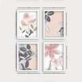 Set 4 tablouri decorative, SET_124, Lulu, 34x44 cm, plastic