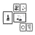 Set 6 tablouri decorative, SET_015, Lulu, 24x29 cm/24x44 cm, plastic