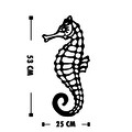 Decoratiune de perete, Seahorse, Tanelorn, 25x53 cm, metal