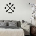 Decoratiune de perete, Vegvisir, Tanelorn, 60x60 cm, metal