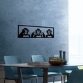 Decoratiune de perete, Three Monkeys - L, Tanelorn, 100x36 cm, metal